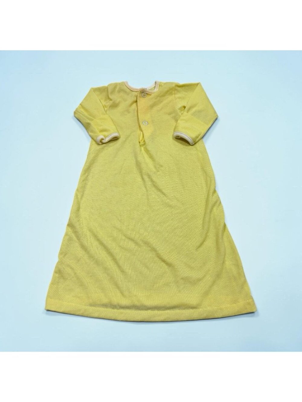 Vintage Carters 1970s Baby 6 Month Layette Yellow Nightgown Sleepwear Infant